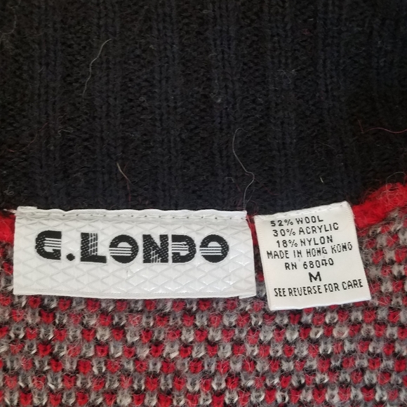 Vintage 80s Y2K Boho G. Londo Floral wool long open Sweater Coat - Picture 5 of 7